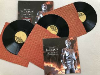 Very Rare Michael Jackson History Vinyl Lp European Gatefold 3 Record Set