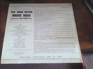 DOMINIC BEHAN & STEVE BENBOW The Irish Rover RARE ORIG 1961 UK FOLKLORE LP EX,  V 2