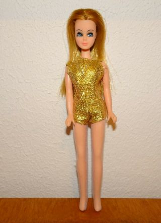 Vintage 1970 Dawn Doll W/ Beauty Pageant Outfit Topper 6 " Figure Straight Legs