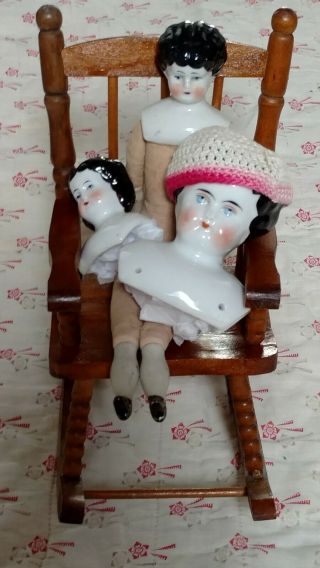 Antique German China Doll Heads