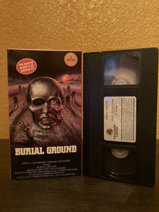 Burial Ground - Karen Well Peter 1979 Rare Classic Zombie Gore Vestron Video Vhs
