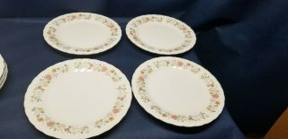 Vintage Sheffield " Bouquet Pattern " Fine Porcelain China Set/4 Dinner Plates