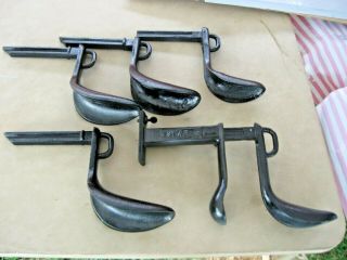 Vtg 6 - Pc.  " Star " Cast Iron Cobbler Shoe Forms - 5 Diff Sizes - Rare Design