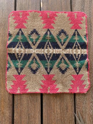 VERY RARE - Collectable Vintage Ralph Lauren Aztec Wash Cloth Red/Navy/Green/Tan 2