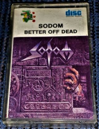Sodom ‎– Better Off Dead.  Vg Cassette Tape Mc Rare Thrash Metal