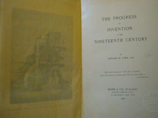 ANTIQUE - THE PROGRESS OF INVENTION IN THE NINETEENTH CENTURY - BOOK - 1900 2