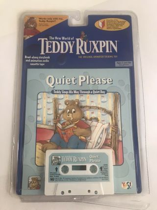Teddy Ruxpin 1998 Quiet Please Book & Cassette Tape (yes Entertainment)