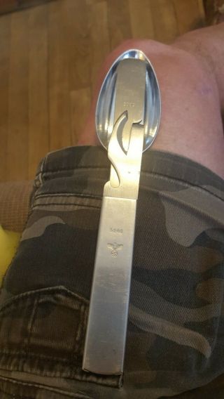 Vintage Very Rare Wwii German Fork,  Knife,  Spoon,  Can Opener Utensil Set