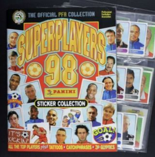 A Rare Full Set Of 432x Panini Players 98 Football Stickers & Empty Album
