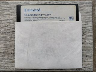 Uninvited Commodore 64 C64/128 Rare Game Disk,  Fully &