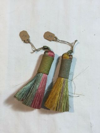 Antique Whisk Brooms Small (half Porcelain Doll Replacements???)