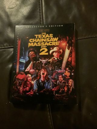 The Texas Chainsaw Massacre Part 2 Scream Factory Blu - Ray W/ Slipcover Rare