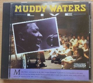 Muddy Waters - Live - Rare Vgc 15 - Track Cd Album Roots Rts33018 - Fast Uk Post