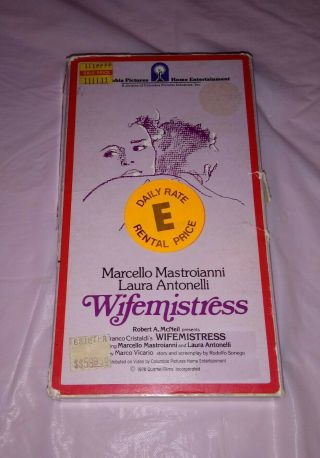 Wifemistress Vhs 1981 Rare First Edition Erotic Drama