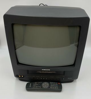 Samsung 13” Tv Vcr Combo Retro Cxd 1334 And 4 Head.  Rare