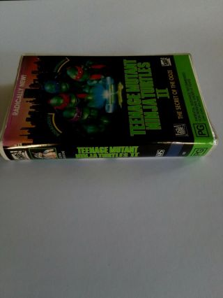Teenage Mutant Ninja Turtles II Rare VHS Clamshell Fox Video 2