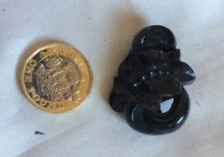 Antique Whitby Jet Brooch / Victorian Mourning Jewellery,  3.  7cm Across