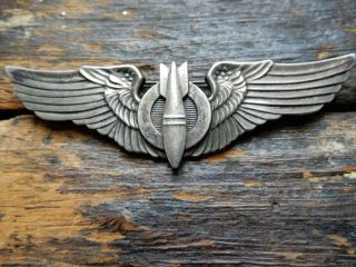 Rare " Coin Silver " 3 " Wwii Us Army Air Force Bombadier Juarez Wings