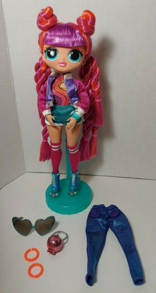Lol Surprise Omg Roller Chick 10 " Doll Stand Big Sister Series 3 Disco Rare Ooak