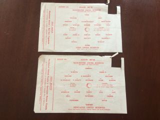 2 Manchester United Reserves Programmes 1957 - 58 Before & After Munich Crash Rare