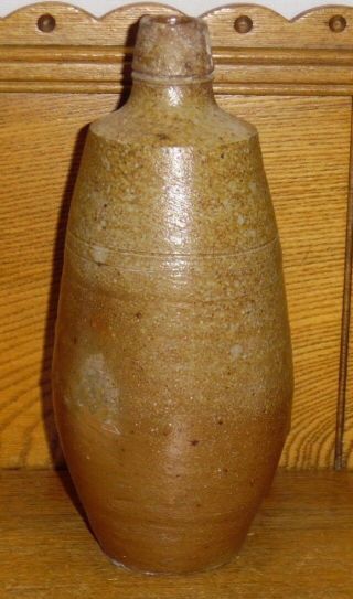 Antique Country Stoneware Bottle - 9 1/8 "