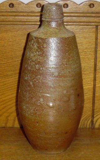 Antique Country Stoneware Bottle - 9 1/8 