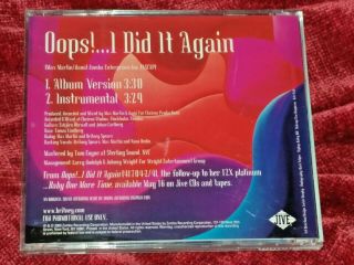 Like Rare Britney Spears Oops I Did It Again Promo Only US DJ Pro CD 2