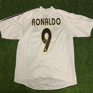 2004 2005 Real Madrid Ronaldo Jersey Shirt Kit Home White Adidas 9 L Large Rare