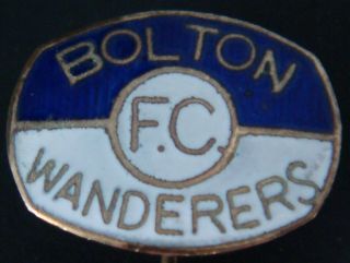 Bolton Wanderers Fc Rare Vintage Club Crest Type Badge Stick Pin 18mm X 14mm