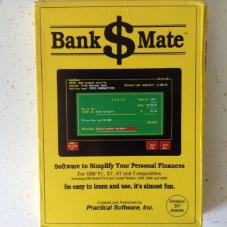 Bank Mate Personal Finance Software 1988 Rare