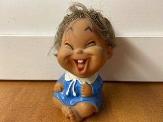 Vintage Collectible Rubber Toy Moody Cutie Doll Laughing Baby Made In Japan