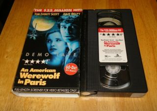 An American Werewolf In Paris (vhs,  1997) Horror Rare Demo Tape Promo Screener