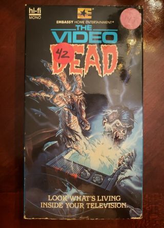 The Video Dead Vhs (1987 Embassy Home Entertainment) Rare Uncut