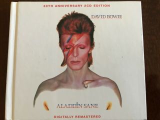 Rare David Bowie " Aladdin Sane " 2003 Ltd Ed 2 - Cd W/ Book Cover,  Bonus Cuts