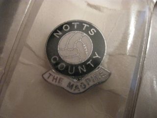 Rare Old Notts County Football Club Enamel Brooch Pin Badge By Rev Gomm