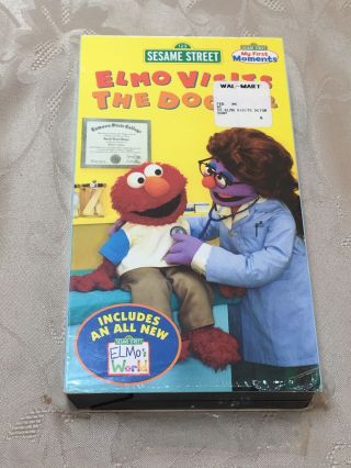 Elmo Visits The Doctor Vhs Sesame Street Kids Educational Learning Rare Oop Rare
