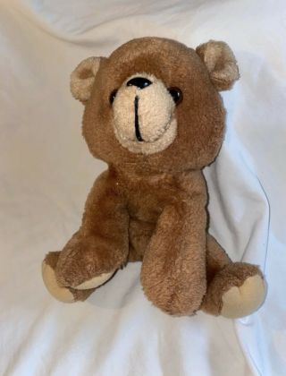 Vintage Russ Berrie 10 " Barker Plush Stuffed Animal Toy 1979 Brown Tan Bear Sits
