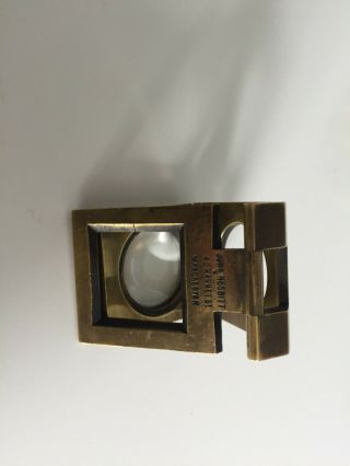 Antique John Nesbitt Brass Fabric Weave Magnifying Glass