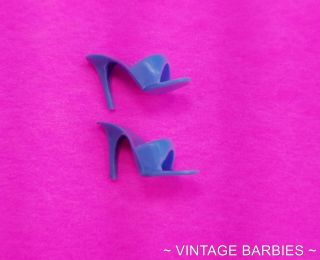 Barbie Doll Fashion Pak Blue Ot Heels / Shoes Japan Minty Vintage 1960 