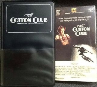 The Cotton Club Vhs W/ Rare Promotional Clamshell Case Richard Gere Coppola