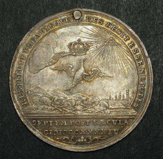 1744,  Hohenlohe - Waldenburg - Schillingfurst.  Rare 2 Ducats Coin.  Struck In Silver