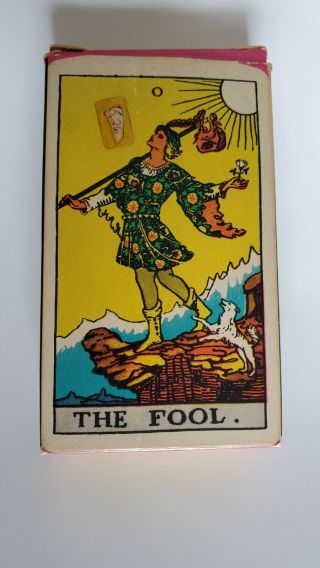 Rare Vintage The Fool 4 Colour Complete Tarot Card Deck By Colman Smith & Waite