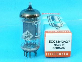 Telefunken 12ax7 Ecc83 1957 Early Rare Small Logo Tests Nos Vacuum Tube Single C