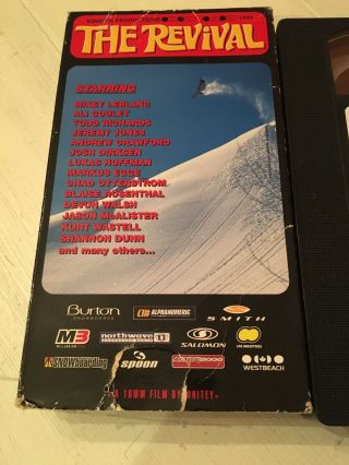 Rare & OOP The Revival Snowboarding Vhs Kingpin Productions 1999 By Whitney 2