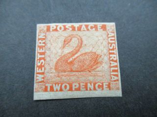 Western Australia Stamps: 2d Orange Imperf - Rare - (j148)