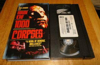 House Of 1000 Corpses (vhs,  2002) Sid Haig Rob Zombie Rare Horror Non - Rental