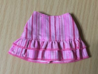 Barbie Doll Fashion Fever My Scene Pink Striped Ruffle Skirt Outfit Rare