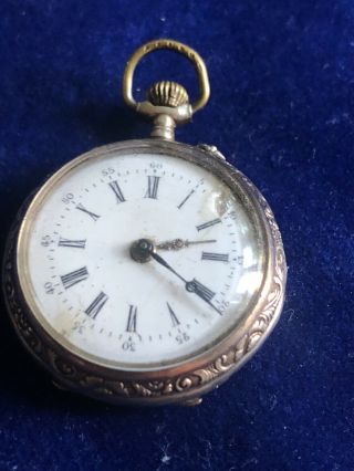 Antique Victorian Silver Pocket Watch Late 1800s European 800 Silver
