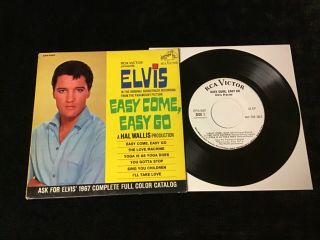 Elvis Presley 45 Ep Promo Epa - 4387 Easy Come Eay Go Rare Stunning Nm