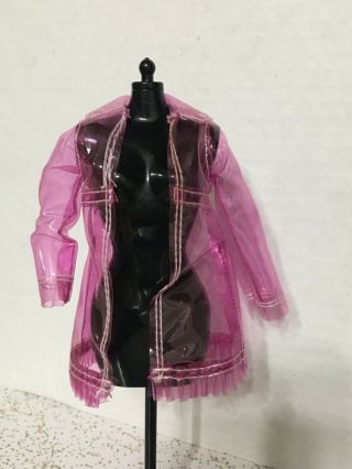 Barbie My Scene Kennedy Doll’s Splashy Chic Pink Rain Coat Raincoat Outfit Rare